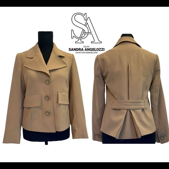 SANDRA Angelozzi camel Brown blazer size 30 - Picture 16 of 16